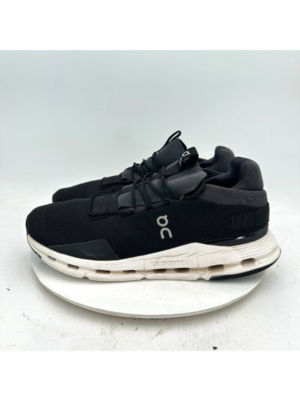 On Cloudnova Swiss Engineering Men Size 12 26.99116 Black Phantom White Shoes